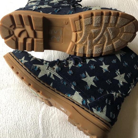 Denim Combat Boots - Picture 6 of 6